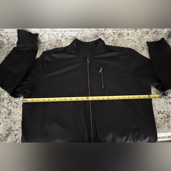 Express Mens Black Faux Leather Moto Biker Jacket Size XL - Picture 11 of 12